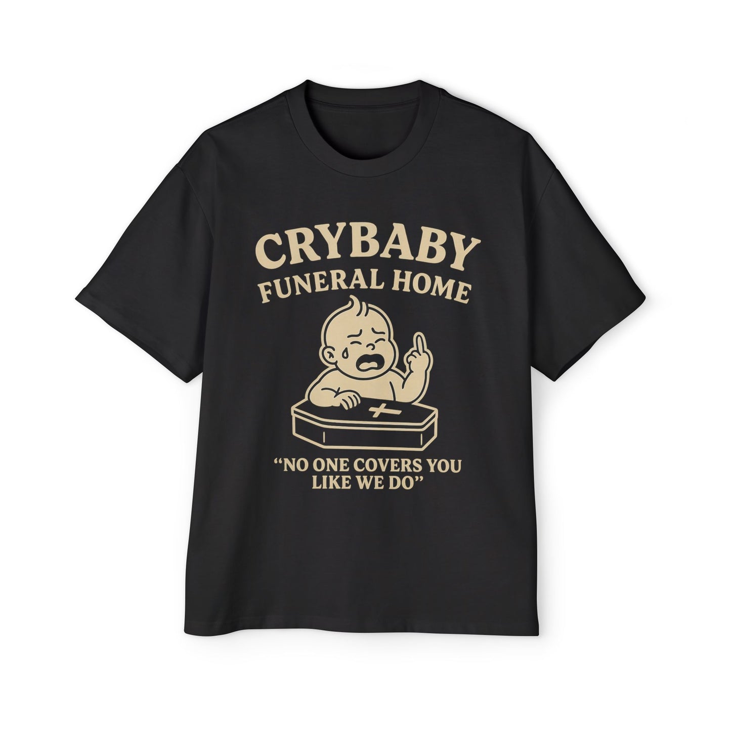 Crybaby Funeral Home Graphic Heavy Oversized Tee