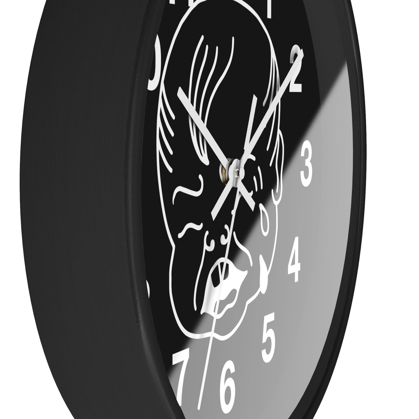 Vintage-Inspired Baby Face Wall Clock | Unique Black Design