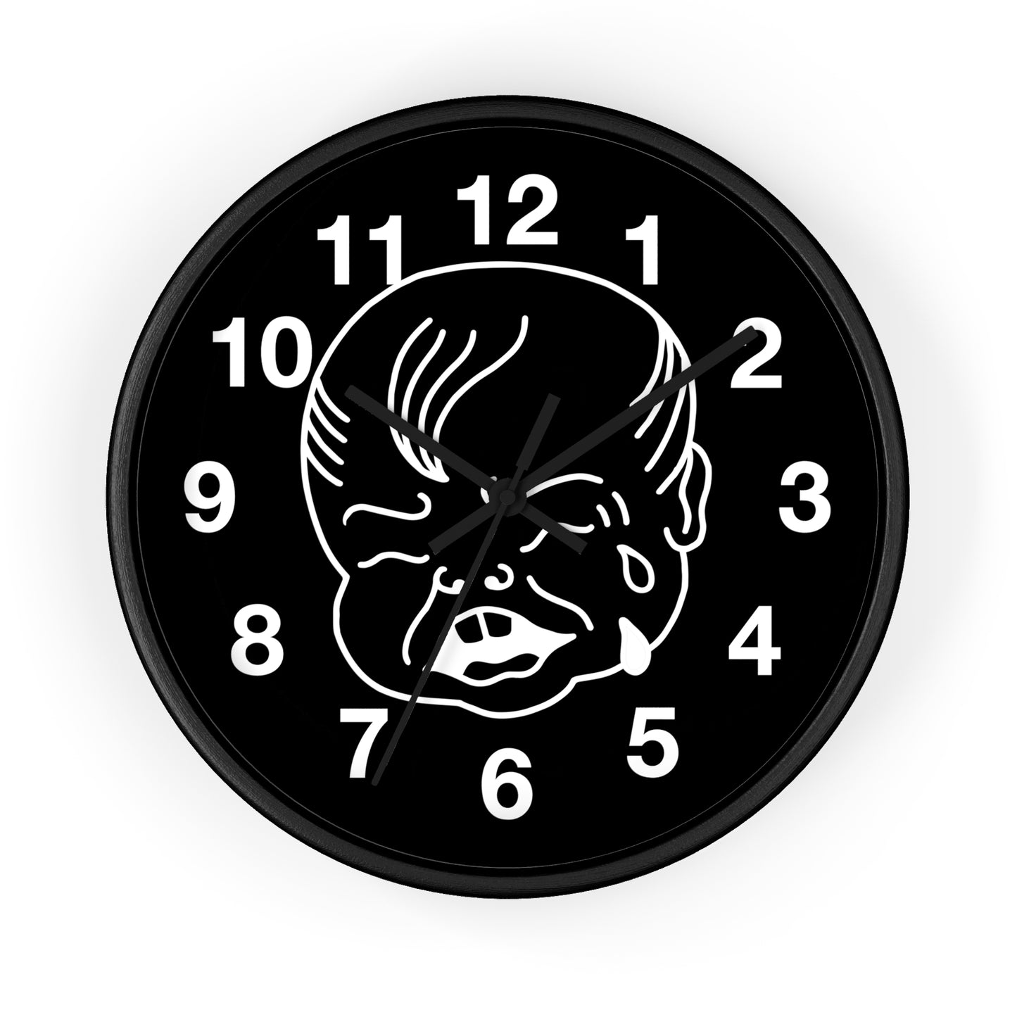 Vintage-Inspired Baby Face Wall Clock | Unique Black Design